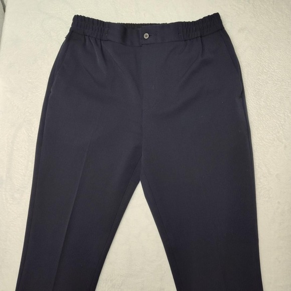 J Crew Destination Pants Mens 30x32 Navy Blue Stretch Dress Tapered Travel Work - Picture 2 of 14